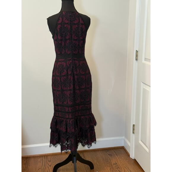 Banana Republic Purple and Black Lace Midi Dress - Picture 2 of 3